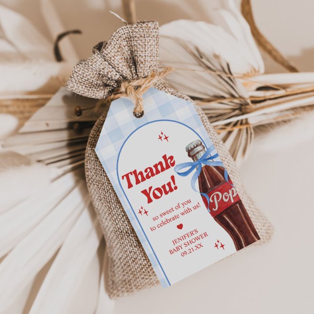 She's Ready to Pop Soda Baby Shower Presentetikett (Skapare uppladdad)