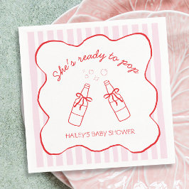 She's Ready To Pop Soda Bottle Baby Shower Pappersservett