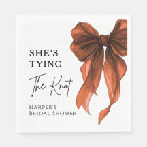 She's Tying The Knot Orange Bow Bridal Shower