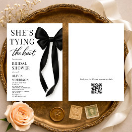 She's Tying The Knot QR Code Bridal Shower  Inbjudningar