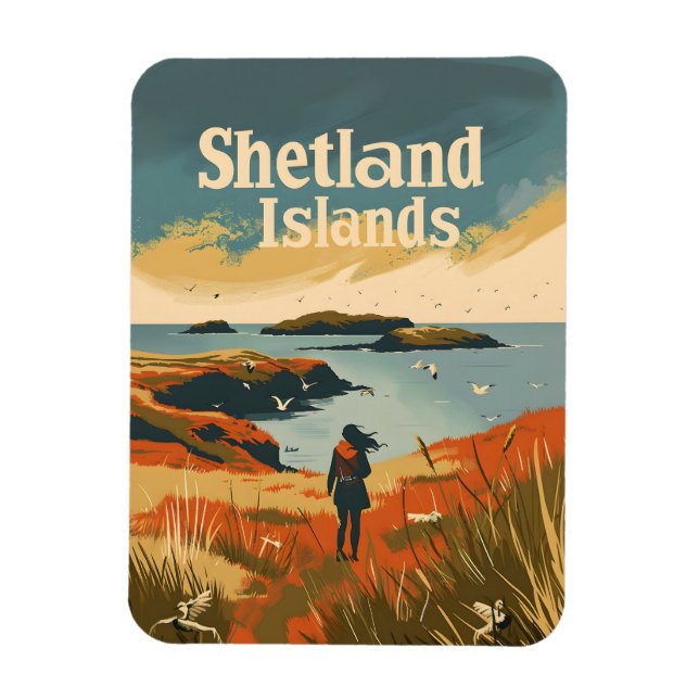 Shetland Islands Scotland Magnet (Vertikal)