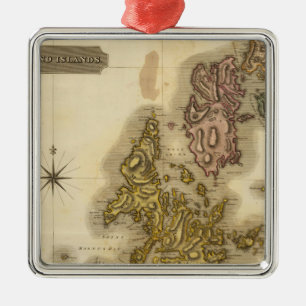 Shetland öar julgransprydnad metall