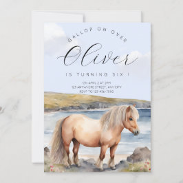 Shetland Pony Birthday Invitation Inbjudningar