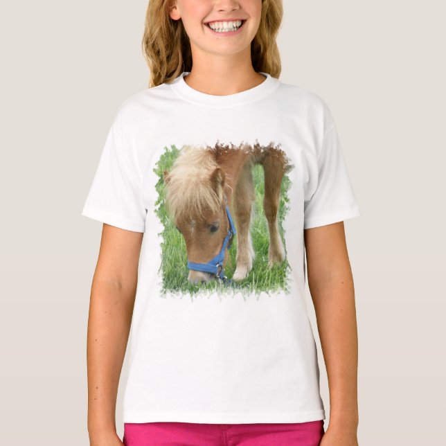 Shetland Pony Girl's T-Shirt (Framsida)