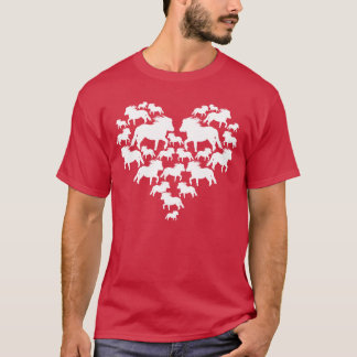 Shetland Pony Heart Ride Horses Shetty-vän T Shirt