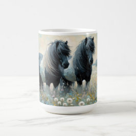 Shetland Pony (Kaffe Mugg nr 2) Uppsättning av sex