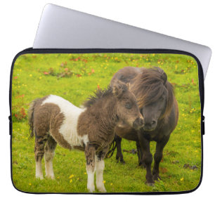 Shetland Pony Mor och OffSpring Laptop Fodral