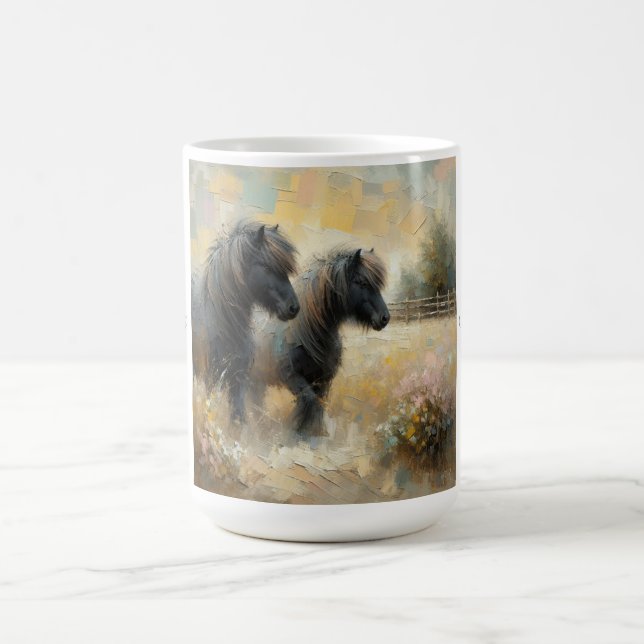 "Shetland Pony" (nr 1 av en sats) Kaffe Mugg (Center)