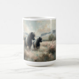 "Shetland Pony" (nr 2 av en sats) Kaffe Mugg