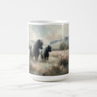 "Shetland Pony" (nr 2 av en sats) Kaffe Mugg