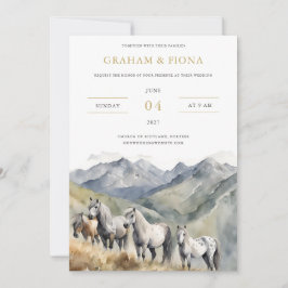 Shetland Pony Watercolor Invitation Inbjudningar