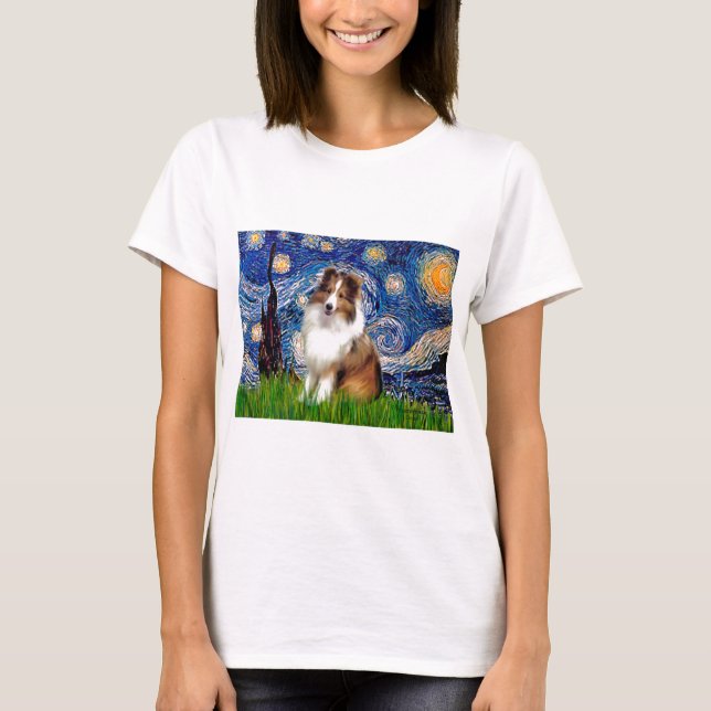 Shetland Sheepdog 4 - Starry Natt Tee (Framsida)