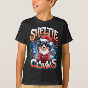 Shetland Sheepdog Ägar Kostym Sheltie Klor Jul T Shirt
