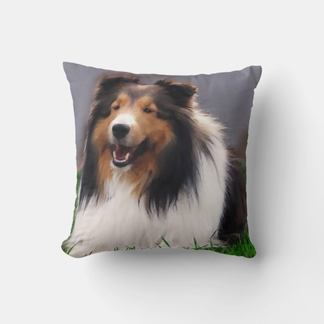 Shetland Sheepdog Art Kudde (Framsida)