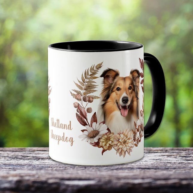 Shetland Sheepdog Autumn Wand Mugg (Skapare uppladdad)