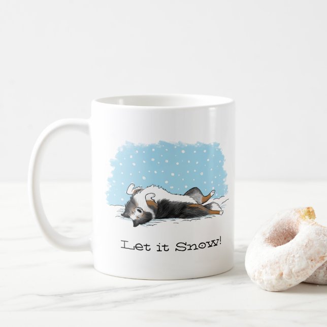 Shetland Sheepdog Blue Merle Sheltie Helgdag Kaffemugg (Med munk)