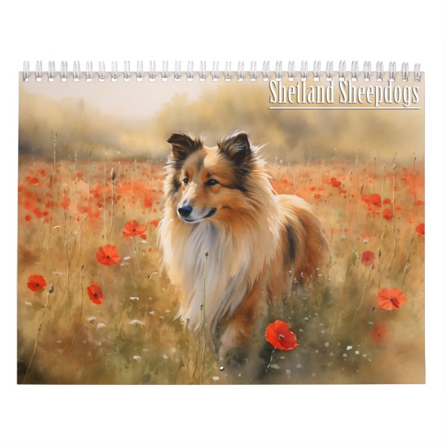 Shetland Sheepdog Calendar, varje år Kalender (Omslag)