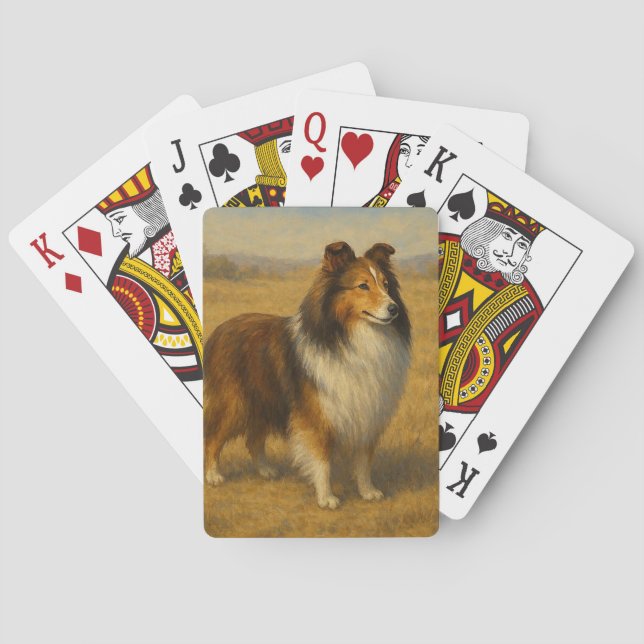 Shetland Sheepdog Casinokort (Baksidan)