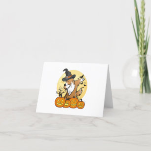 Shetland Sheepdog Dabbing Halloween Tack Kort