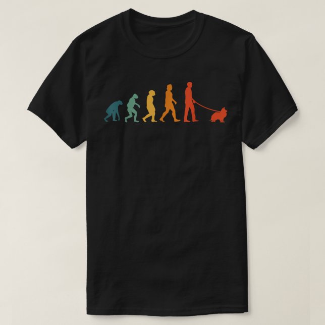 Shetland Sheepdog Evolution Retro Sheltie T Shirt (Design framsida)