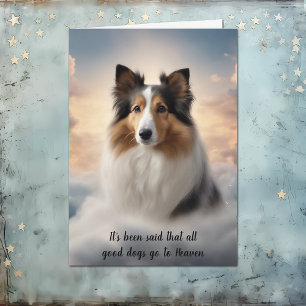 Shetland Sheepdog Förlust Himlen Sympatikort Helgkort