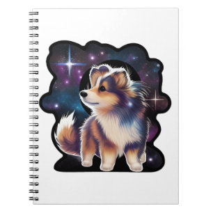 Shetland sheepdog galaxy anteckningsbok