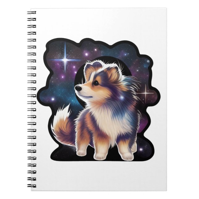 Shetland sheepdog galaxy anteckningsbok (Framsidan)