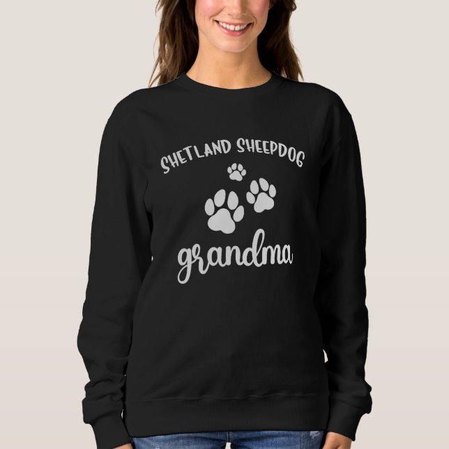 Shetland Sheepdog Grandma Cute Dog Sheltie T Shirt (Framsida)