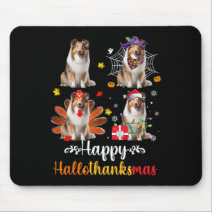 Shetland Sheepdog Halloween jul Lycklig Hallot Musmatta