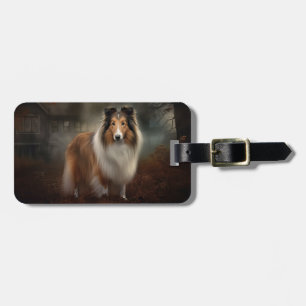 Shetland Sheepdog Halloween Scary Bagagebricka