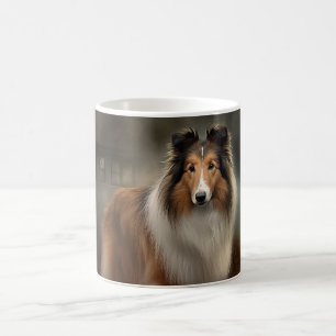 Shetland Sheepdog Halloween Skräck Kaffemugg