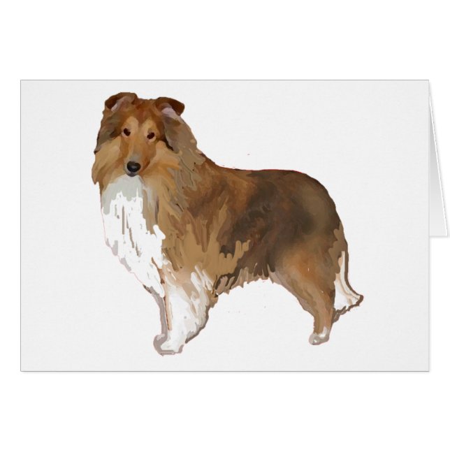 Shetland Sheepdog Hälsningskort (Framsidan Horizontal)