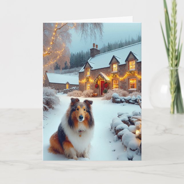 Shetland Sheepdog Holiday  Kort (Framsida)