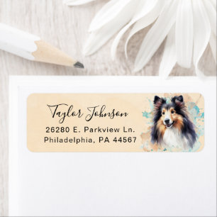 Shetland Sheepdog Hund Returadressetikett Returadress Etikett