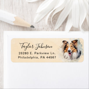 Shetland Sheepdog Hund Returadressetikett Returadress Etikett
