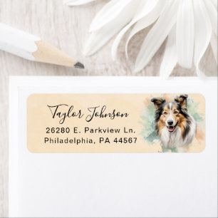 Shetland Sheepdog Hund Returadressetikett Returadress Etikett
