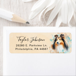 Shetland Sheepdog Hund Returadressetikett Returadress Etikett