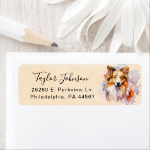 Shetland Sheepdog Hund Returadressetikett Returadress Etikett