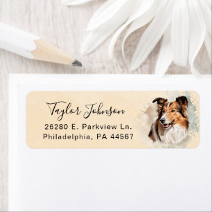 Shetland Sheepdog Hund Returadressetikett Returadress Etikett