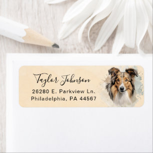 Shetland Sheepdog Hund Returadressetikett Returadress Etikett