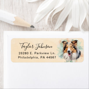Shetland Sheepdog Hund Returadressetikett Returadress Etikett