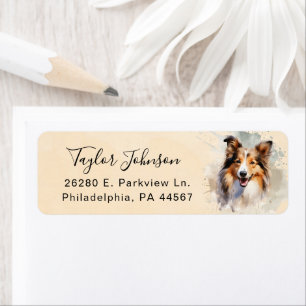 Shetland Sheepdog Hund Returadressetikett Returadress Etikett
