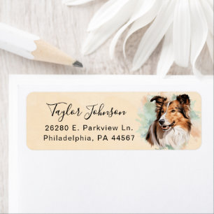 Shetland Sheepdog Hund Returadressetikett Returadress Etikett