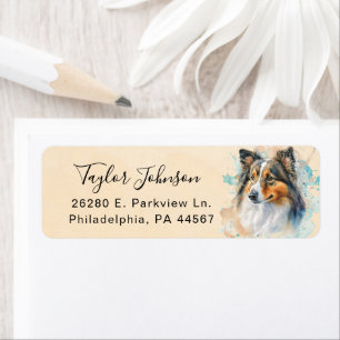Shetland Sheepdog Hund Returadressetikett Returadress Etikett