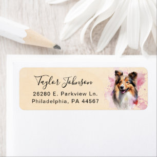 Shetland Sheepdog Hund Returadressetikett Returadress Etikett
