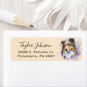 Shetland Sheepdog Hund Returadressetikett Returadress Etikett