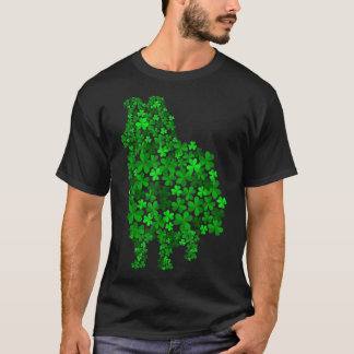 Shetland Sheepdog Hund Shamrock Löv St Patrick Day T Shirt