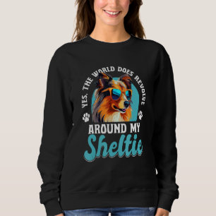 Shetland Sheepdog Hund Sheltie - Ja, världen gör d T Shirt