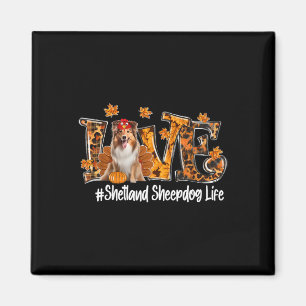 Shetland Sheepdog Hund Turkey Funny Thanksgiving L Magnet