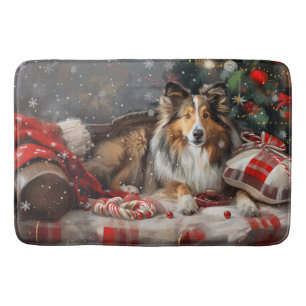 Shetland Sheepdog Jul Festive Badrumsmatta